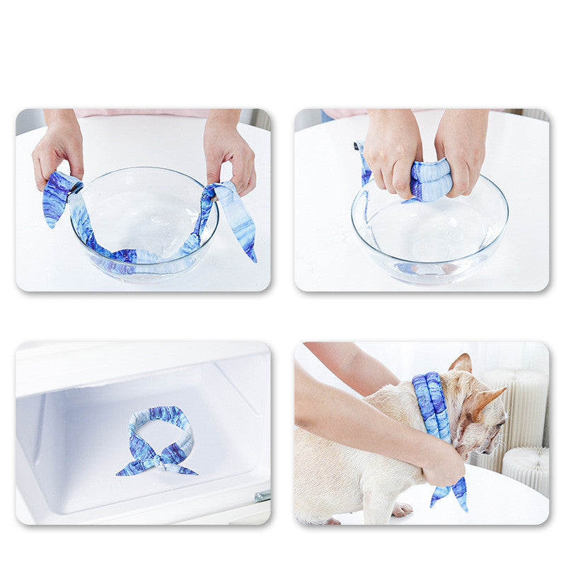 Pet Cooling Ice Scarf Outdoor Heat Relief Artifact