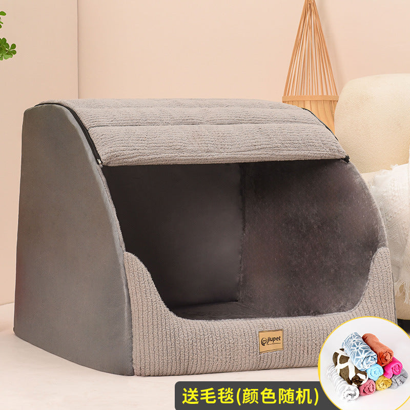 Warm Medium Large Dog Golden Retriever Removable And Washable Pet Bed